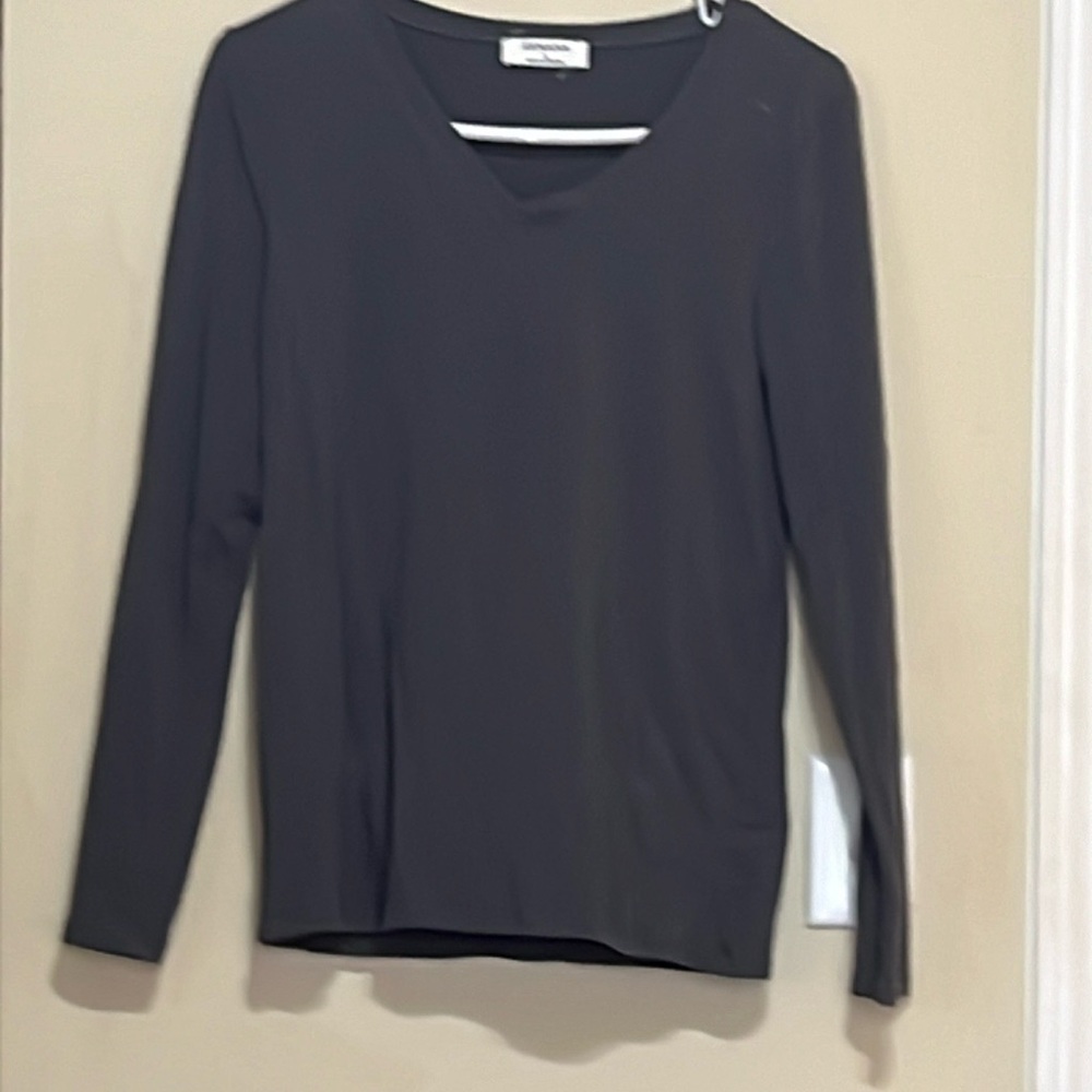Gray Long Sleeve Top